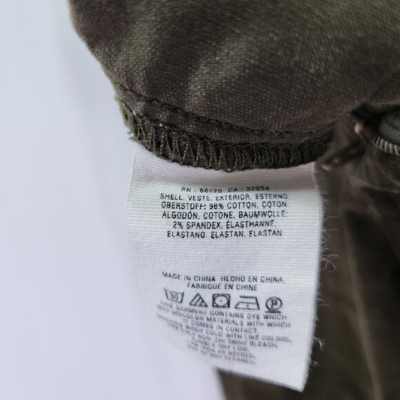 Anthropologie Micro Corduroy Pants Size 27 High Rise Skinny Pockets Green - Picture 10 of 14